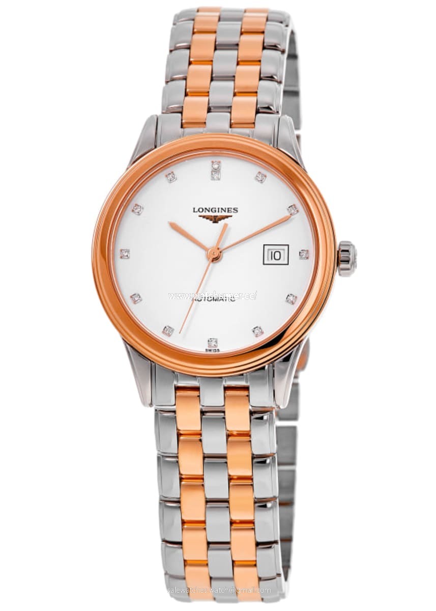 Longines Flagship Automatic L4.374.3.99.7 Rose Gold & Stainless Steel Watch