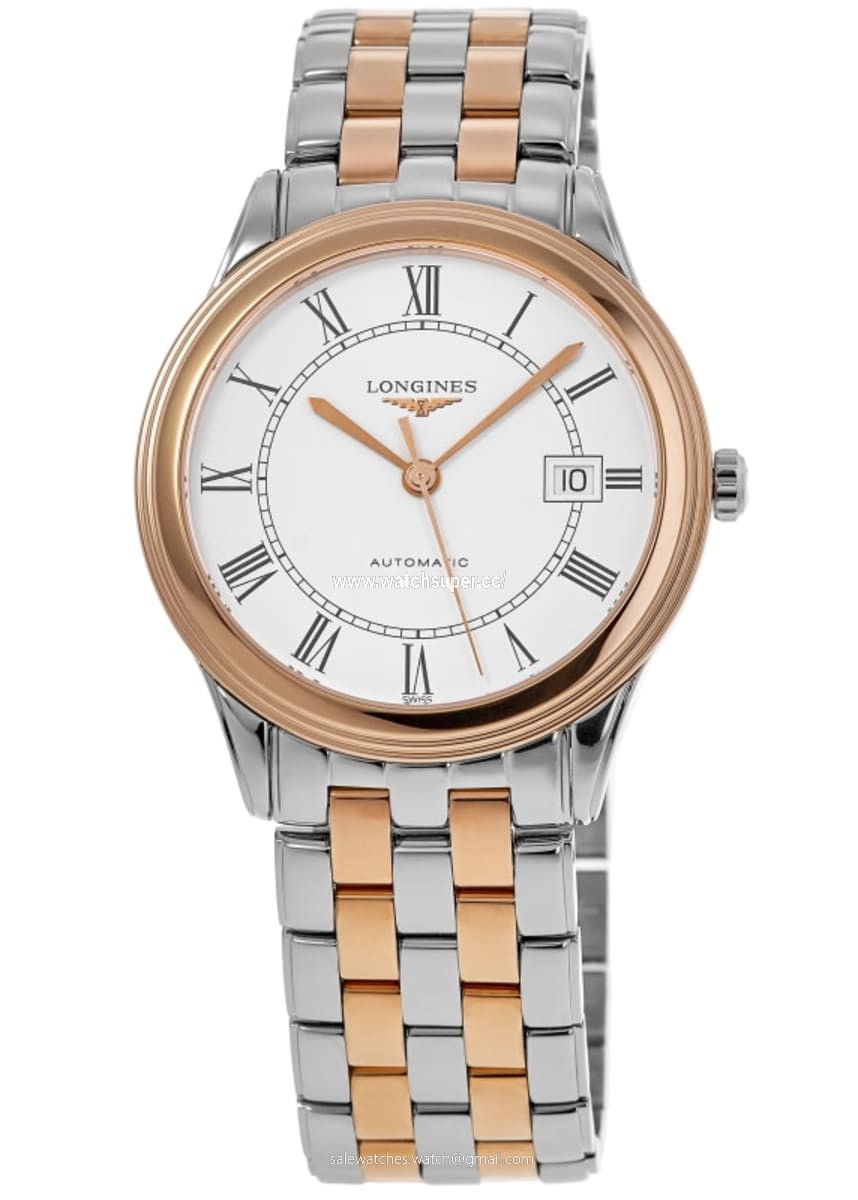Longines Flagship Automatic L4.974.3.91.7 Rose Gold & Stainless Steel Watch