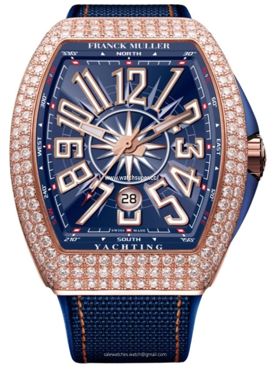 Franck Muller Vanguard Yachting V 41 SC DT YACHT D (BL) 5N Rose Gold Watch