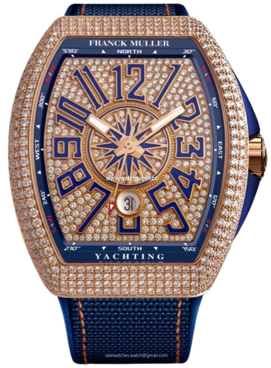 Franck Muller Vanguard Yachting V 41 SC DT YACHT D CD (BL) 5N Rose Gold Watch