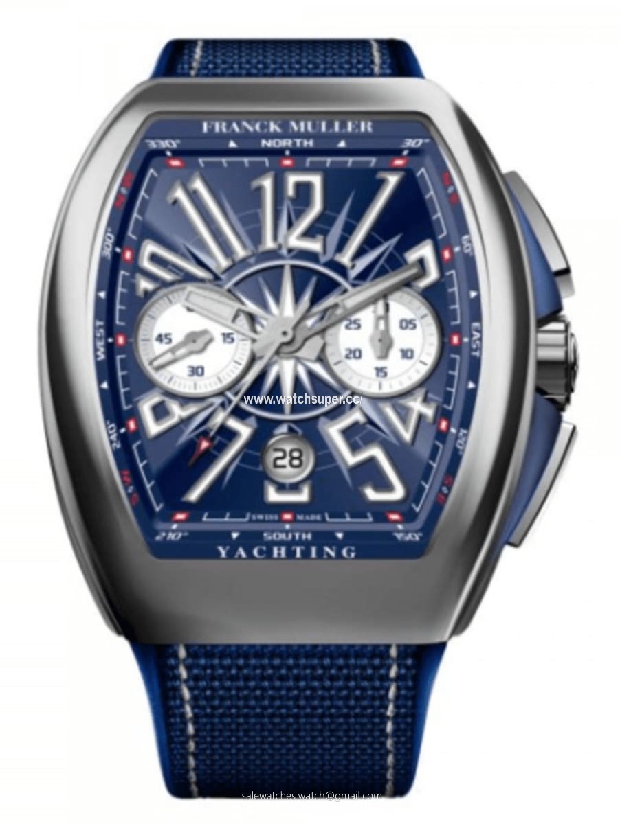 Franck Muller Vanguard Yachting V 45 CC DT YACHT (BL) AC Stainless Steel Watch