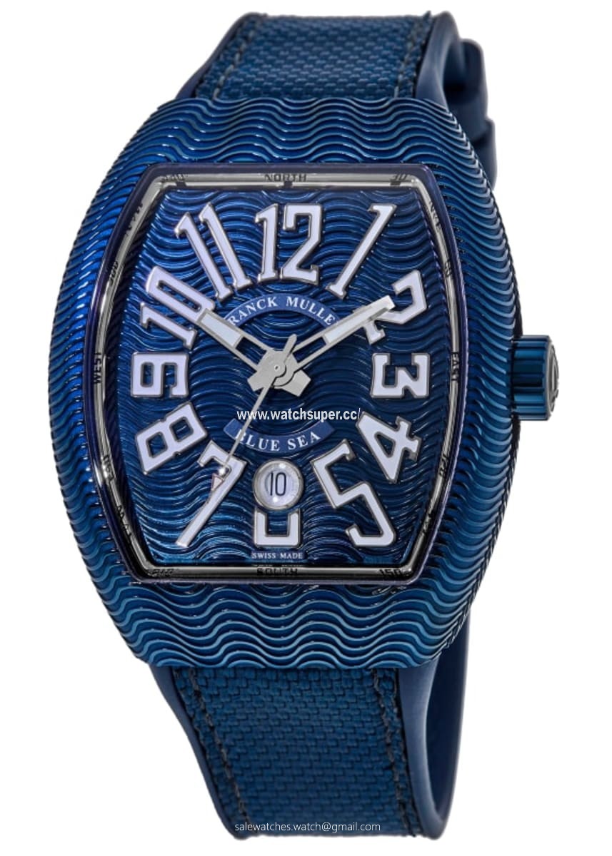 Franck Muller Vanguard Blue Sea V 45 SC DT AC BL AC Stainless Steel Watch